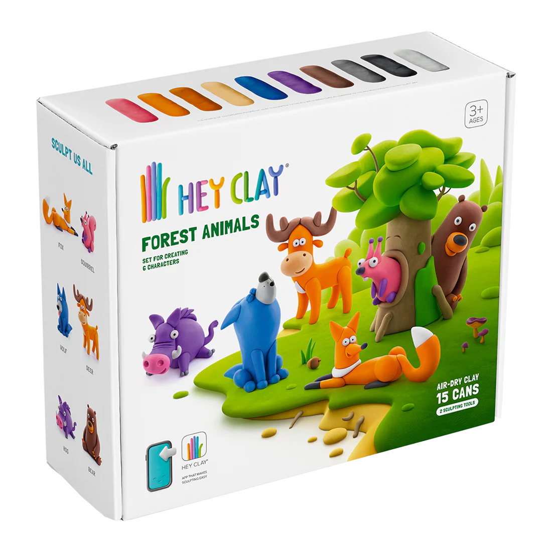 ENSEMBLE D'ARGILE - ANIMAUX DE LA FORÊT HEY CLAY