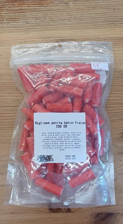 Bonbons Réglisse petit bâton à la fraise