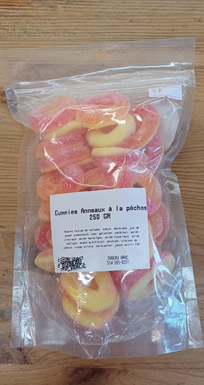 Bonbons Anneaux à la pêche