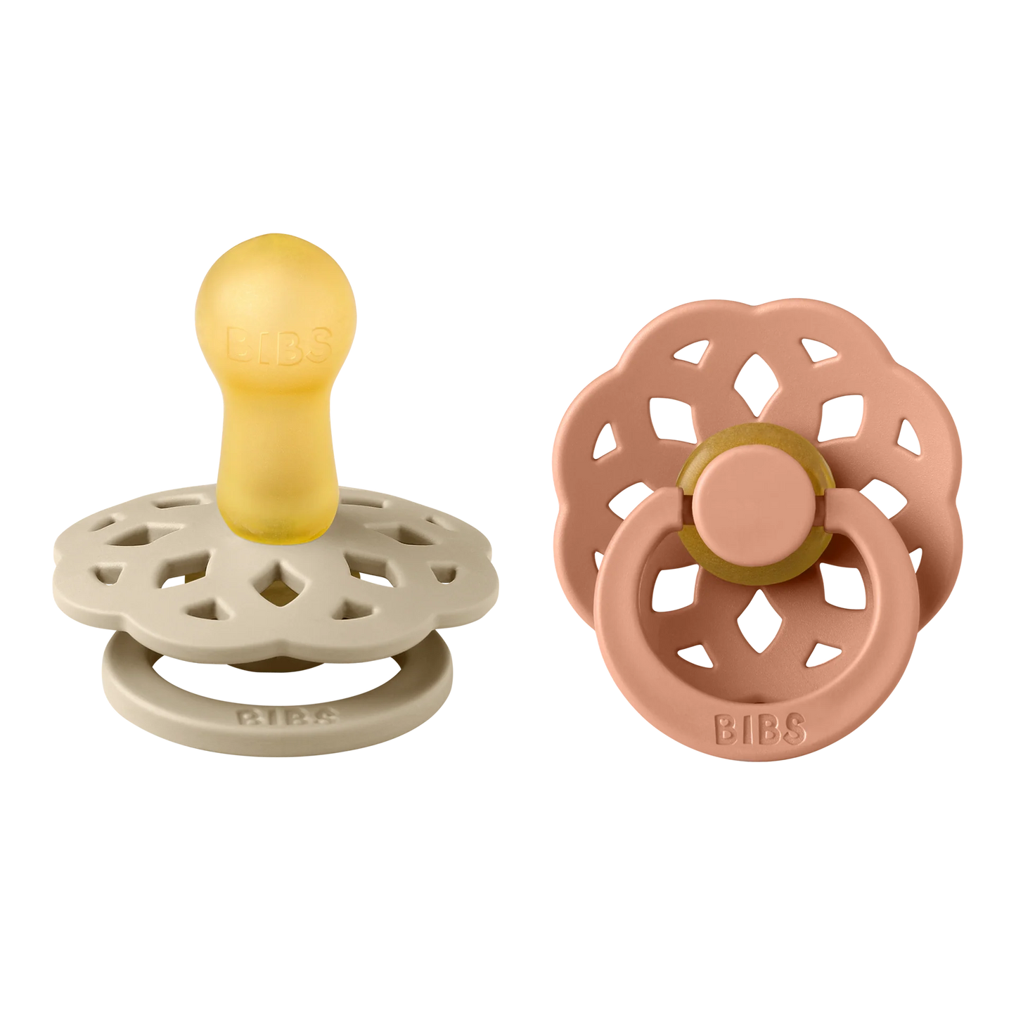 BIBS® Sucette Bohème Vanille / Pêche, numéro 1 (0-6 mois)