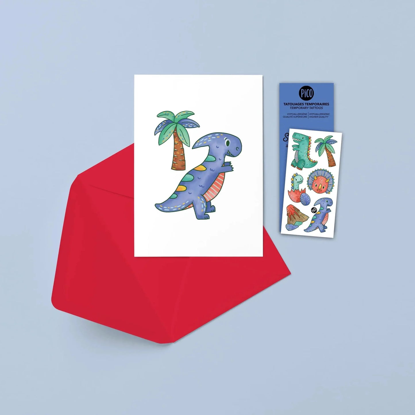 Carte de souhaits - Le tyrannosaure et ses amis
