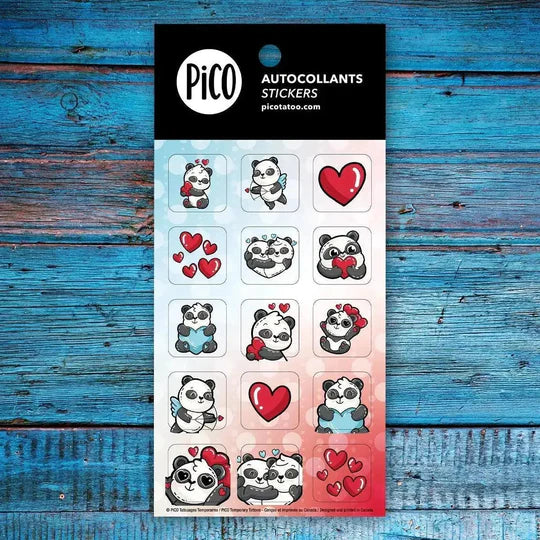 Autocollants - Pandamoureux