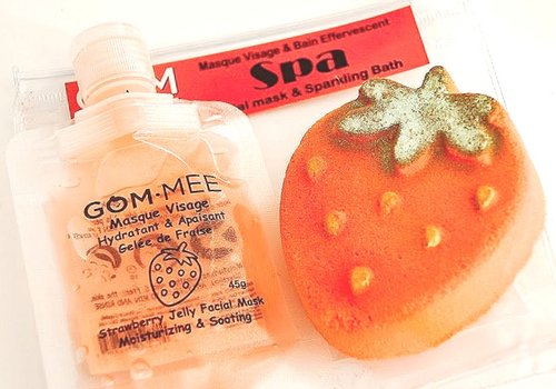 Trousse DUO SPA FRAISE Bombe & Masque Visage en Gelée | GOMMEE