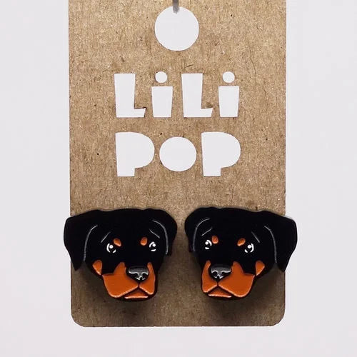 Boucles d'oreilles - Rottweiler