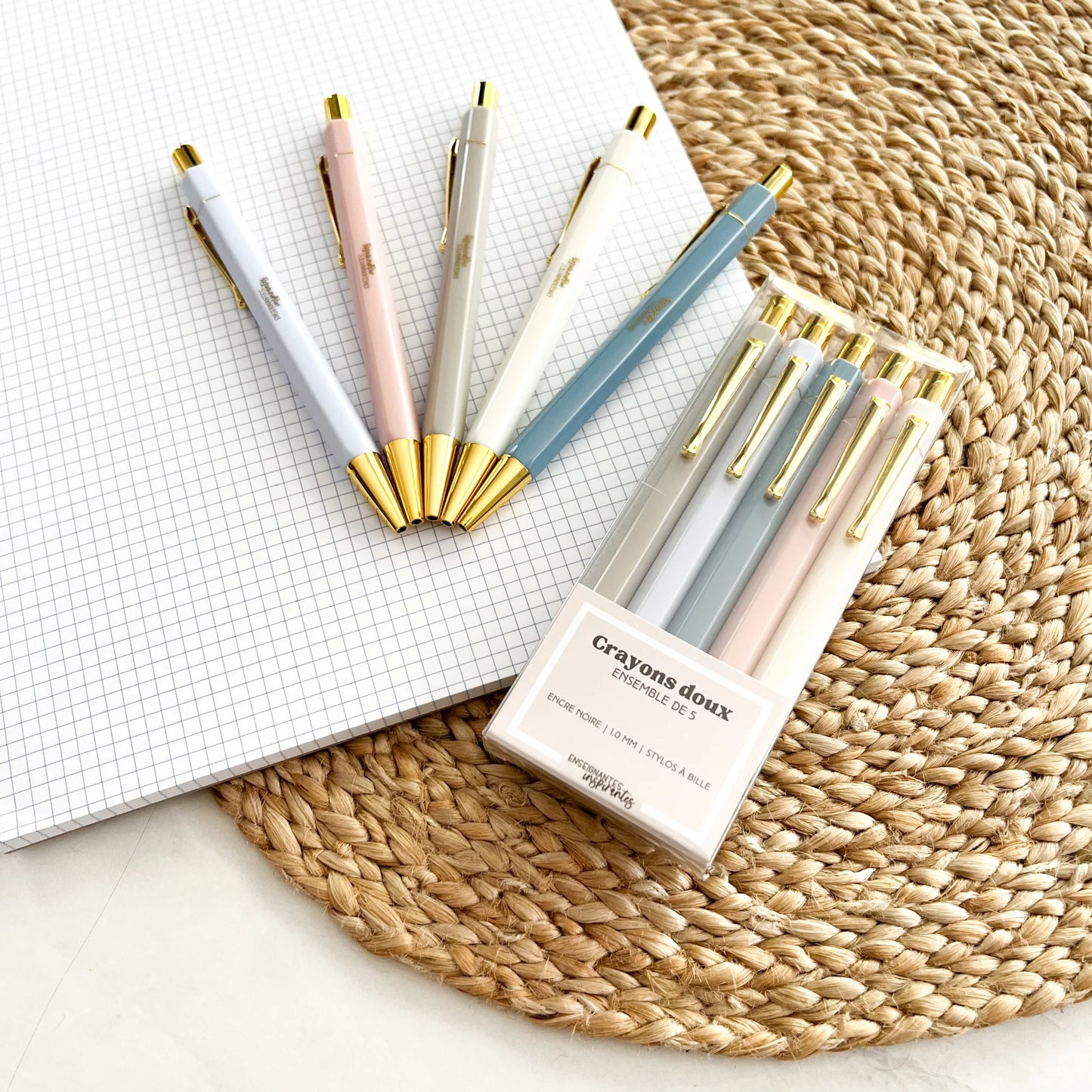 Ensemble de 5 crayons doux