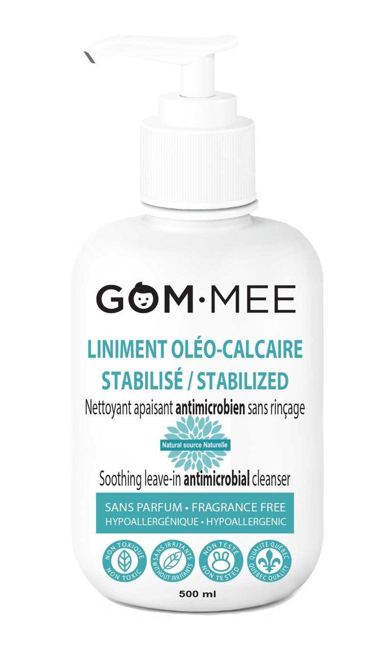 Liniment Oléo-Calcaire Stabilisé ANTIMICROBIEN Hypoallergénique Peau Sensible Bébé 500ml | GOMMEE