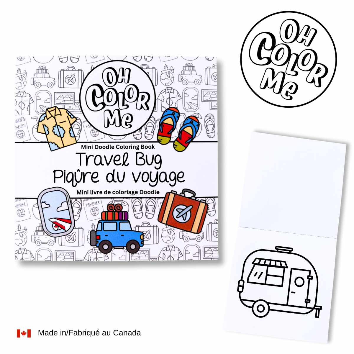 Mini livre de coloriage – Insecte de voyage
