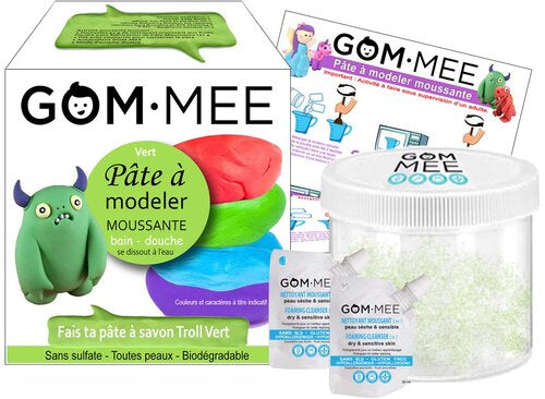 Boite la Fabrique, Pâte à modeler Moussante Corps TROLL VERT | GOMMEE