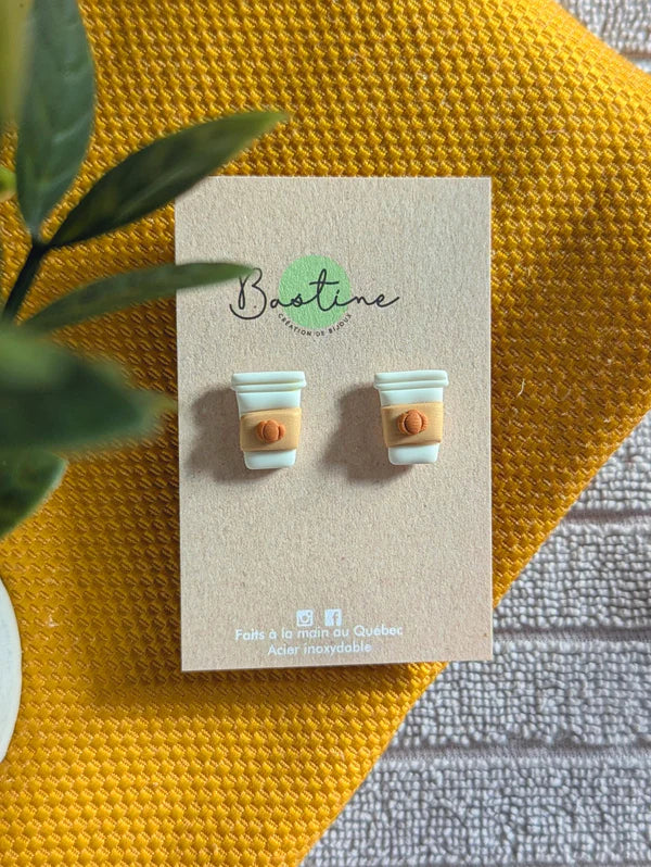 Latté aux épices - Boucles d'oreilles