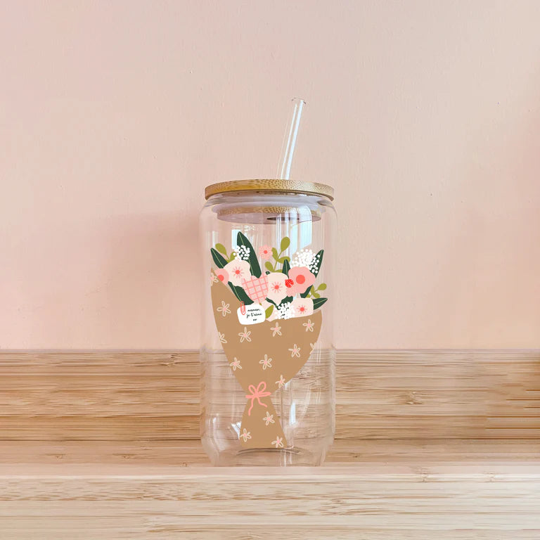 Verre boho - maman je t'aime
