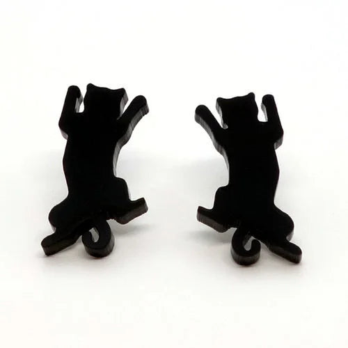 Boucles d'oreilles - Chat qui grimpe