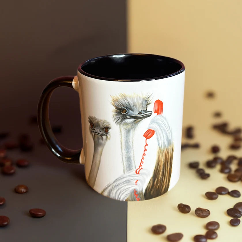 Tasse Autruches au Téléphone (petite)