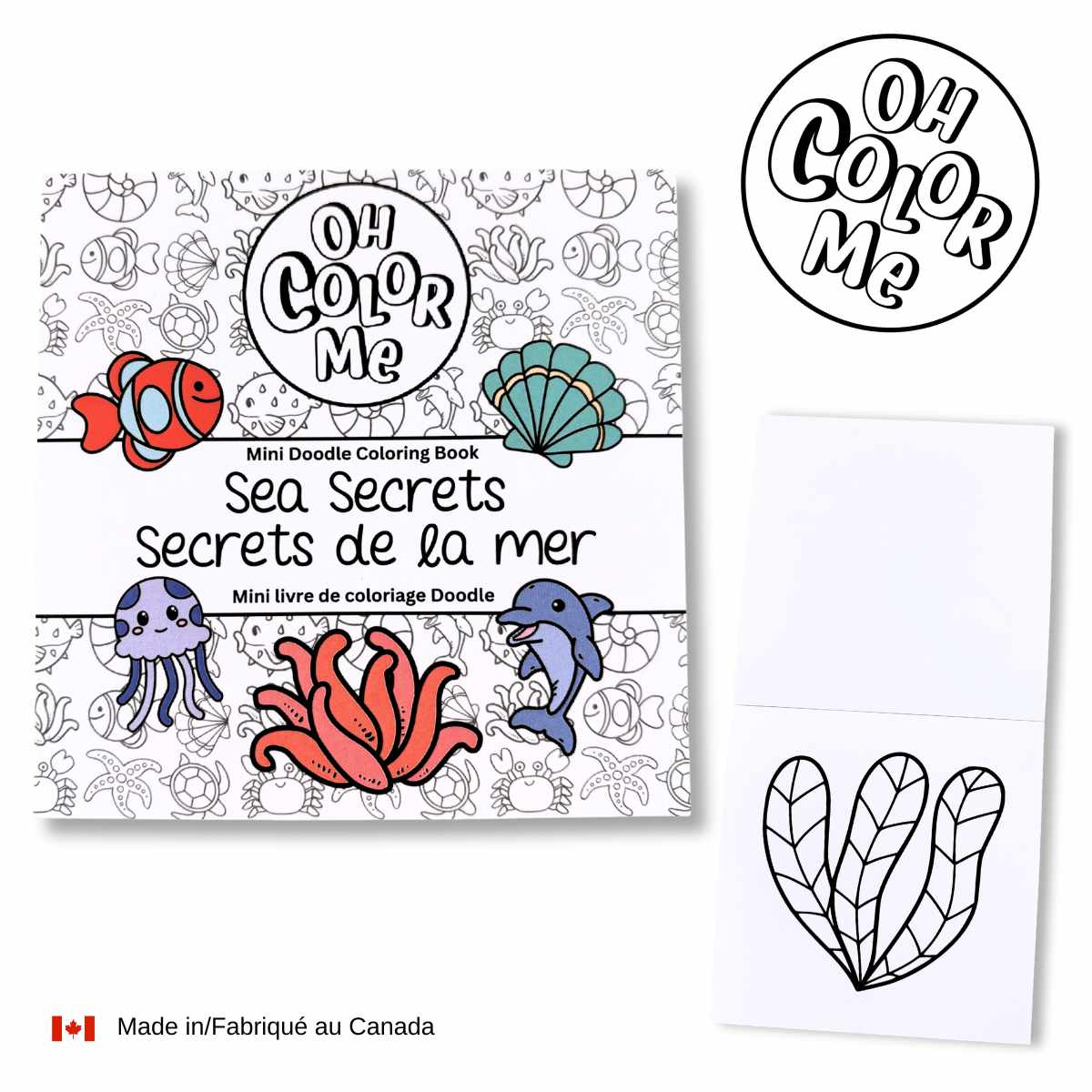 Mini livre de coloriage – Secrets de la mer
