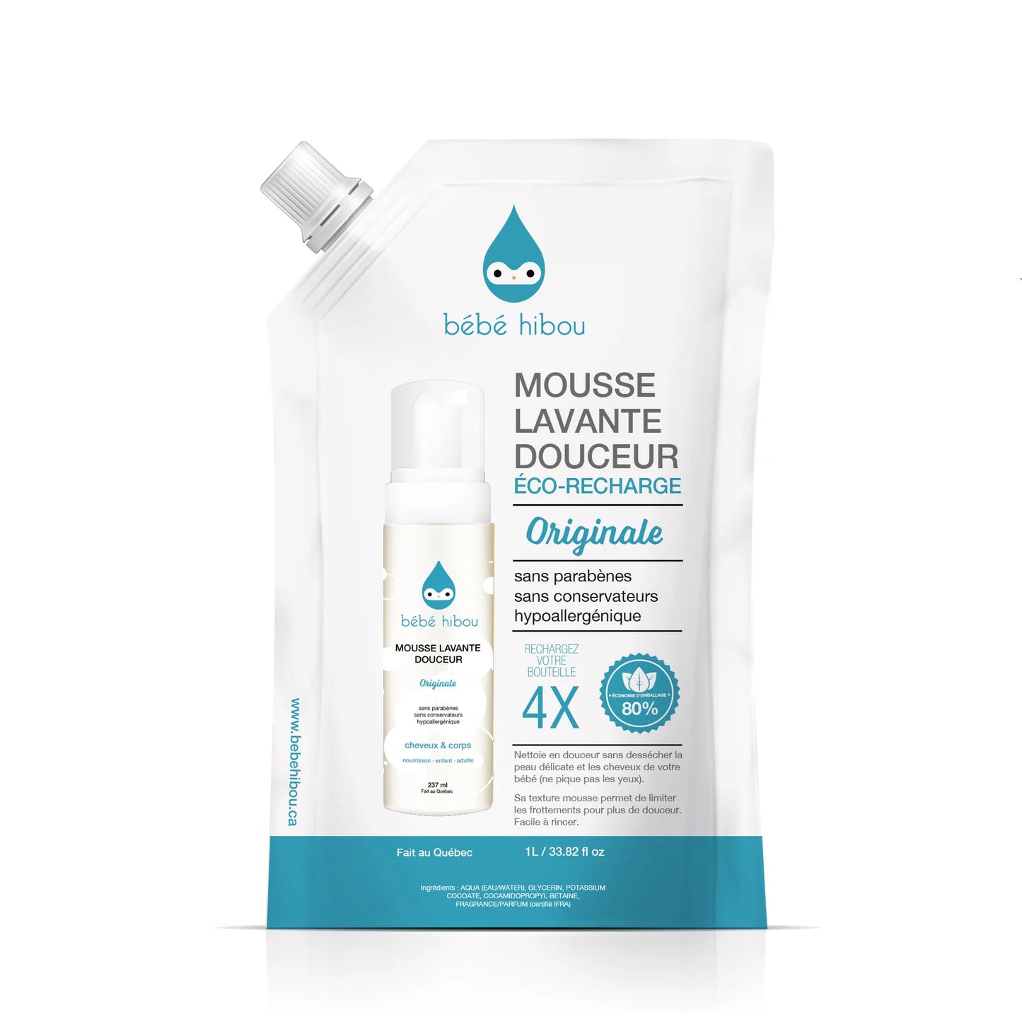 Eco Refill savon mousse corps et cheveux ORIGINALE 1L