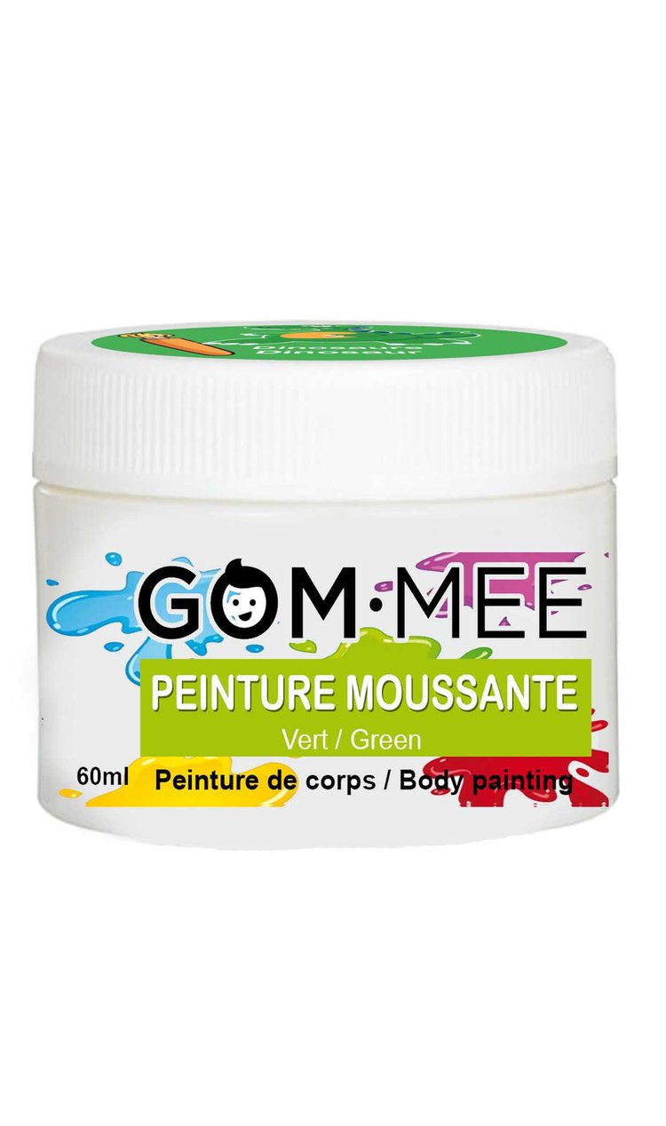 Nettoyant Peinture Moussante DINOSAURE Vert Corps 60g | GOMMEE