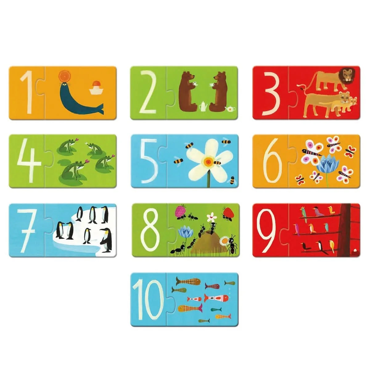 Puzzle Duo - Nombres - Djeco
