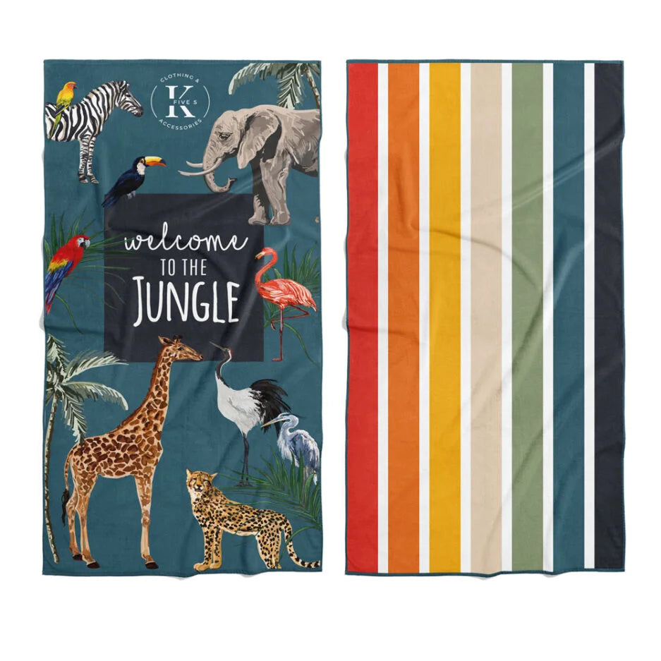 Serviette en microfibre Bienvenue dans la jungle