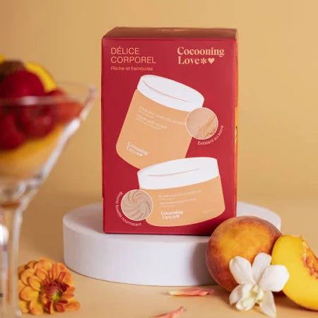 Coffret corps (Beurre fouetté et Exfoliant Pêche & Framboise)