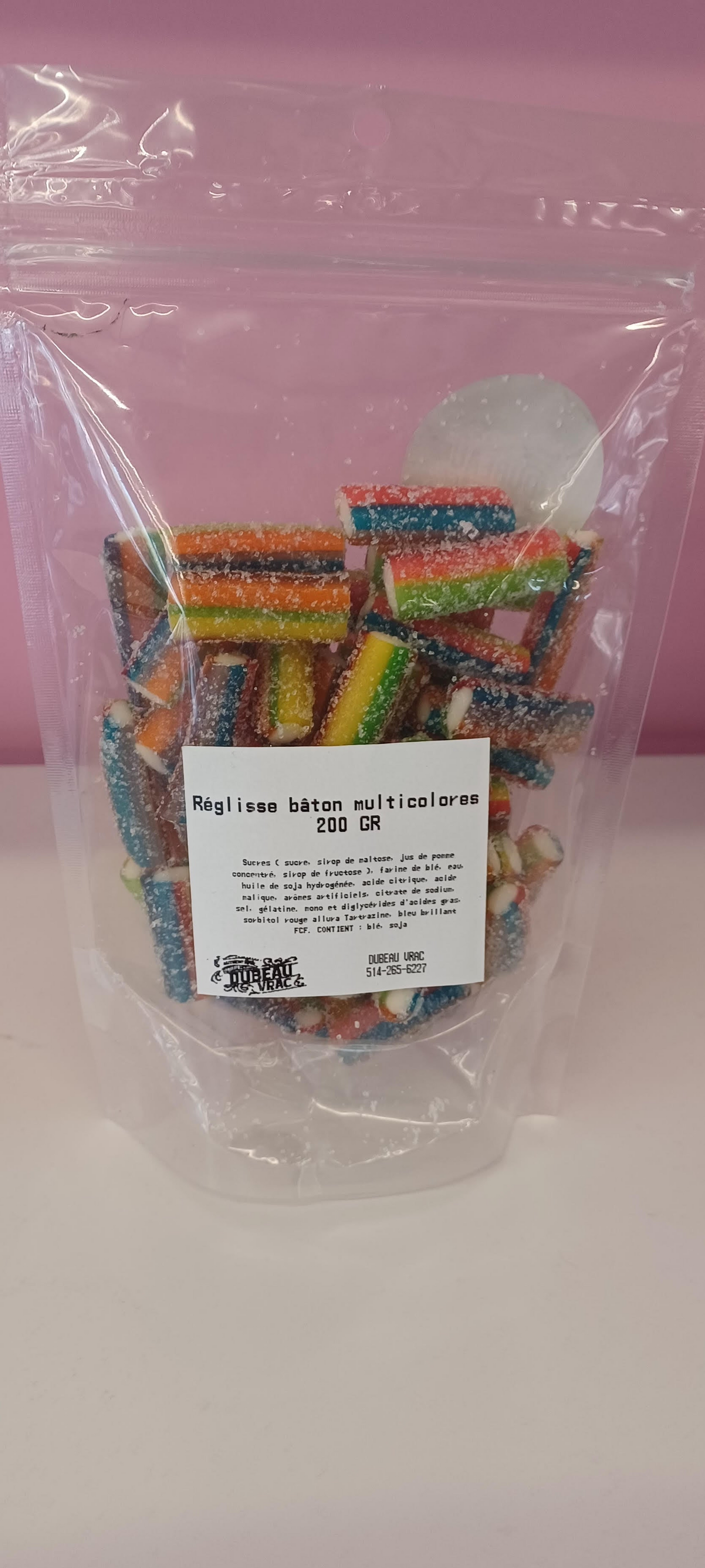 Bonbons Réglisse Bâtons multicolores