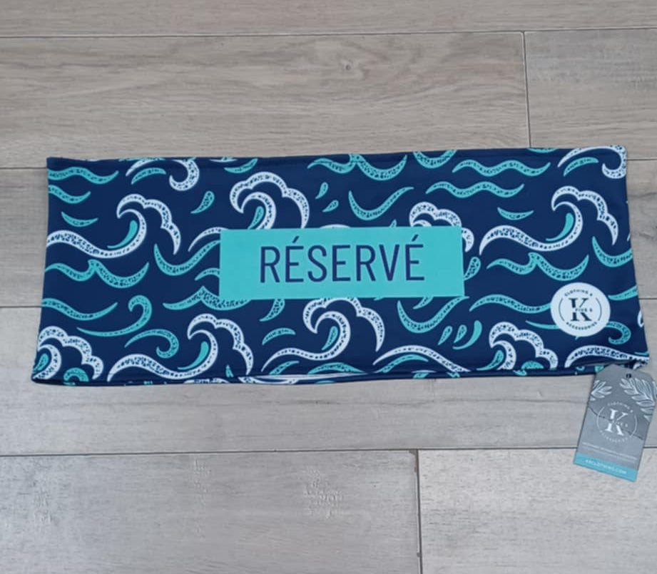 Bandeau de chaise réservé – Vagues