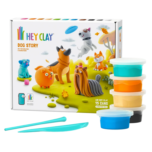 ENSEMBLE D'ARGILE -  HISTOIRE DE CHIENS - HEY CLAY