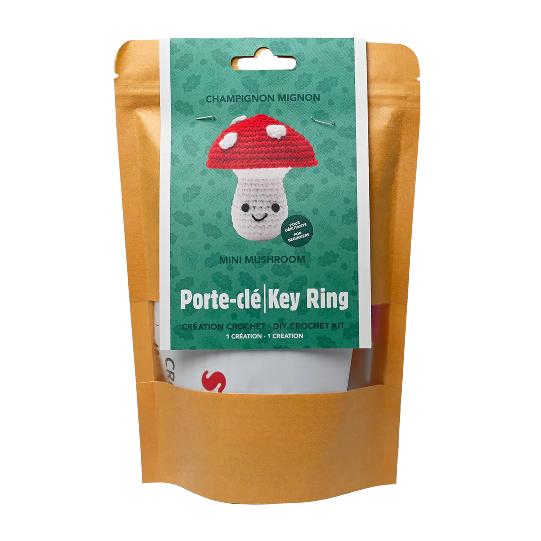 KIT DIY PORTE-CLÉS CROCHET – MINI CHAMPIGNON