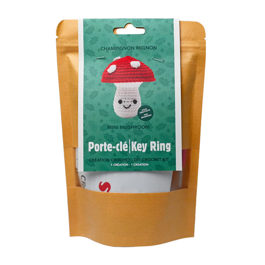 KIT DIY PORTE-CLÉS CROCHET – MINI CHAMPIGNON