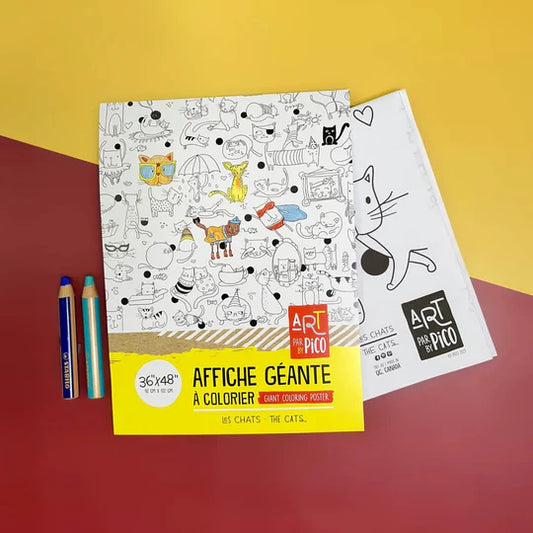 Coloriage géant - Les chats