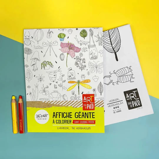 Coloriage géant - L'herbier