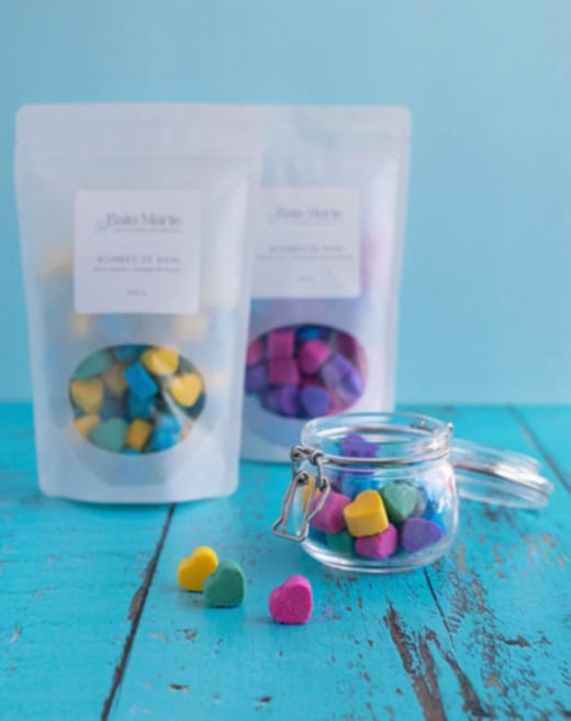 Sac de bombes de bain petit coeur-Salade de fruits