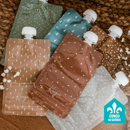 Pochettes Alimentaires Réutilisables avec Bouchons NEUTRAL (ensemble de 6)