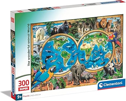 Clementoni - Puzzle 300 pièces - Le monde merveilleux des animaux