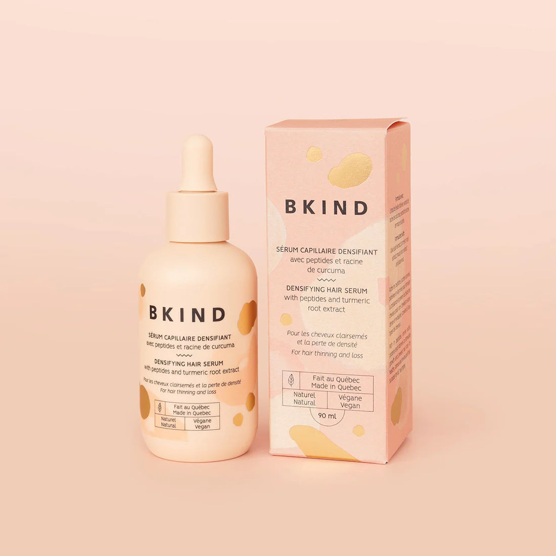 Sérum capillaire densifiant avec peptides et racine de maca
