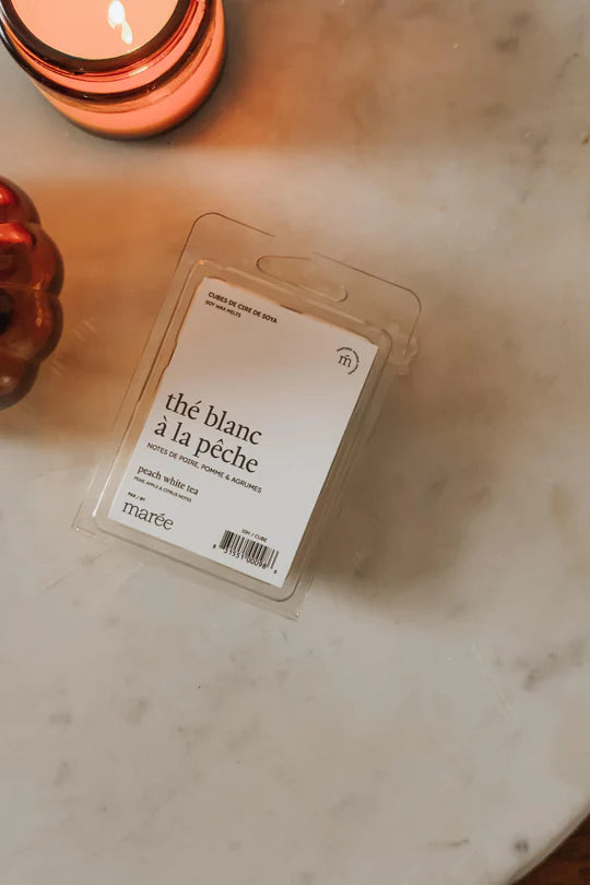 CUBES DE CIRE DE SOYA POUR DIFFUSEUR - Thé blanc à la pêche