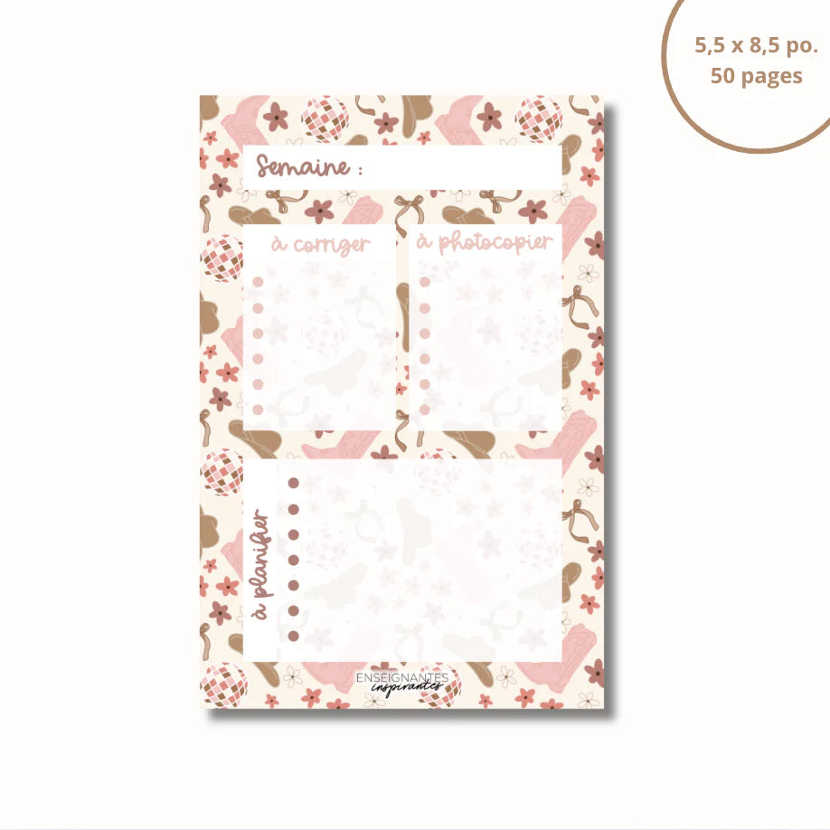 Bloc-note – Planif de prof - Country