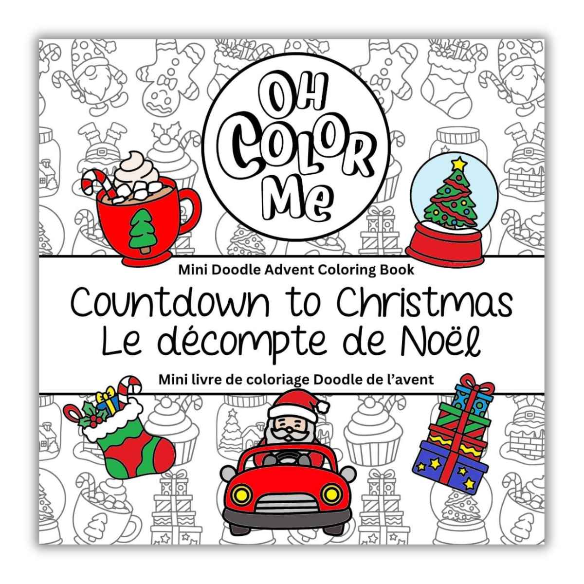 Mini livre de coloriage de l'Avent, compte à rebours jusqu'à Noël