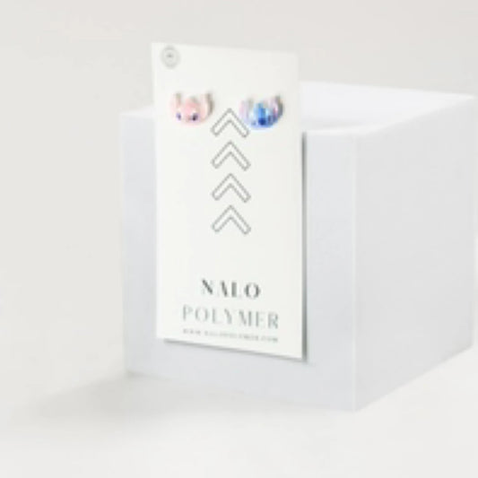 Boucles d'oreilles Rose-Bleu