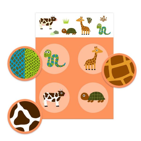 Loto / Plumes et poils (16 pc) - Djeco