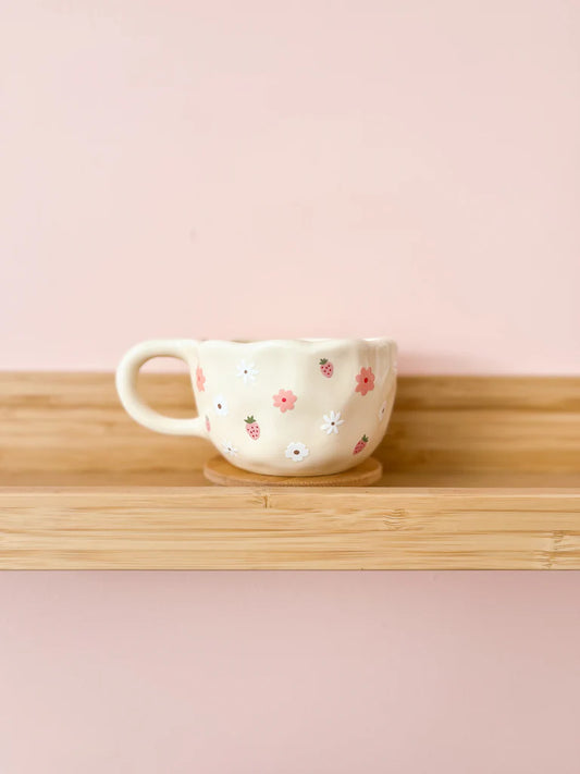 Tasse en céramique crème 12oz