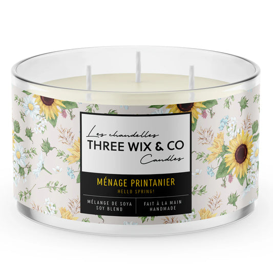 CHANDELLE MÉNAGE PRINTANIER