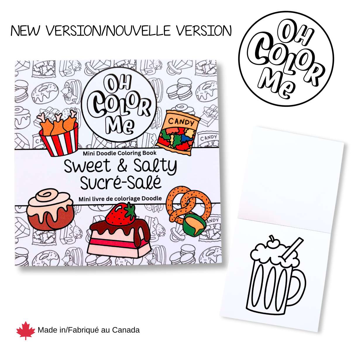 Mini livre de coloriage – Sucré et salé