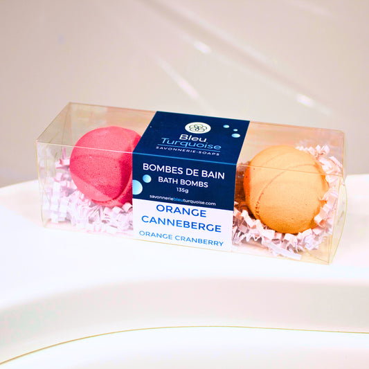 Trio de bombes de bain – Orange canneberge