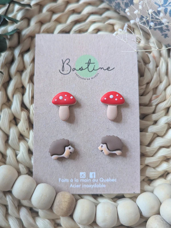 Duo de la forêt - Boucles d'oreilles