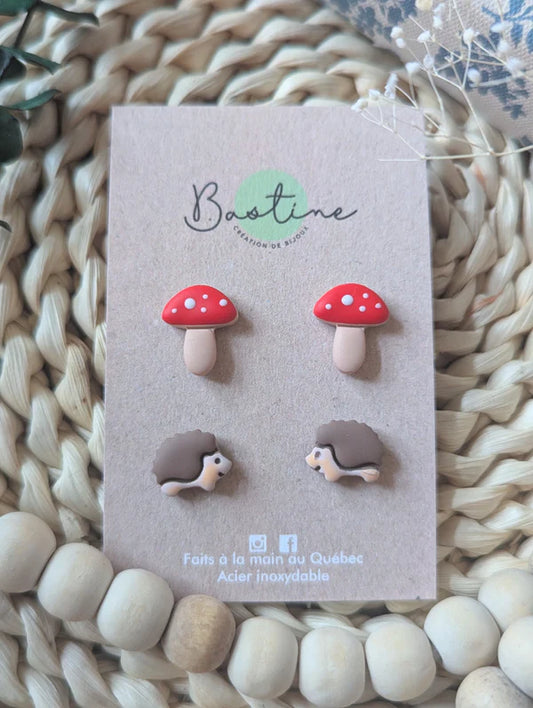 Duo de la forêt - Boucles d'oreilles