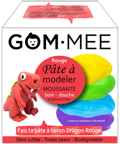 Boite la Fabrique, Pâte à modeler Moussante Corps DRAGON ROSE/ROUGE | GOMMEE