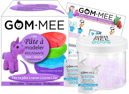 Boite la Fabrique, Pâte à modeler Moussante Corps LICORNE LILAS | GOMMEE