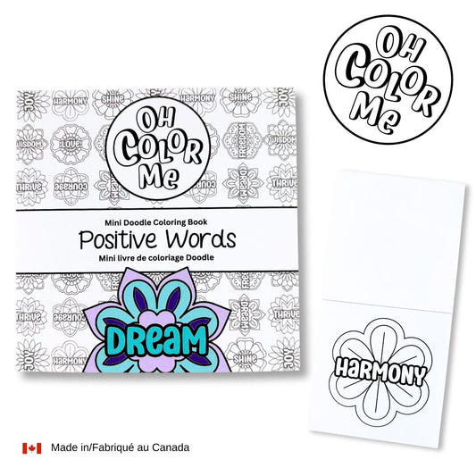 Mini livre de coloriage – Positive Words