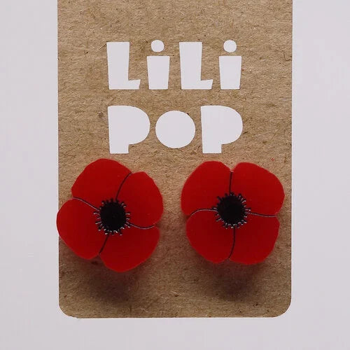 Boucles d'oreilles - Coquelicot