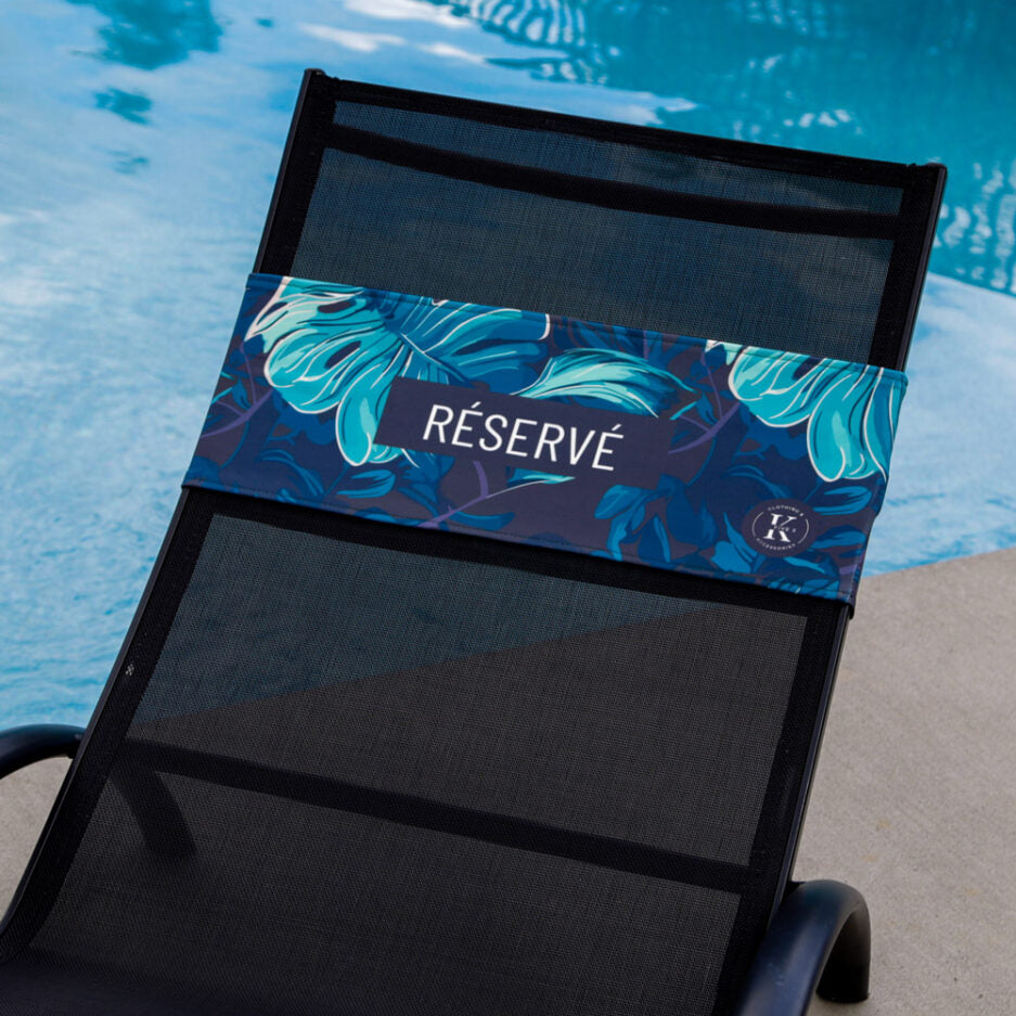 Bandeau chaise réservé – Feuillage turquoise