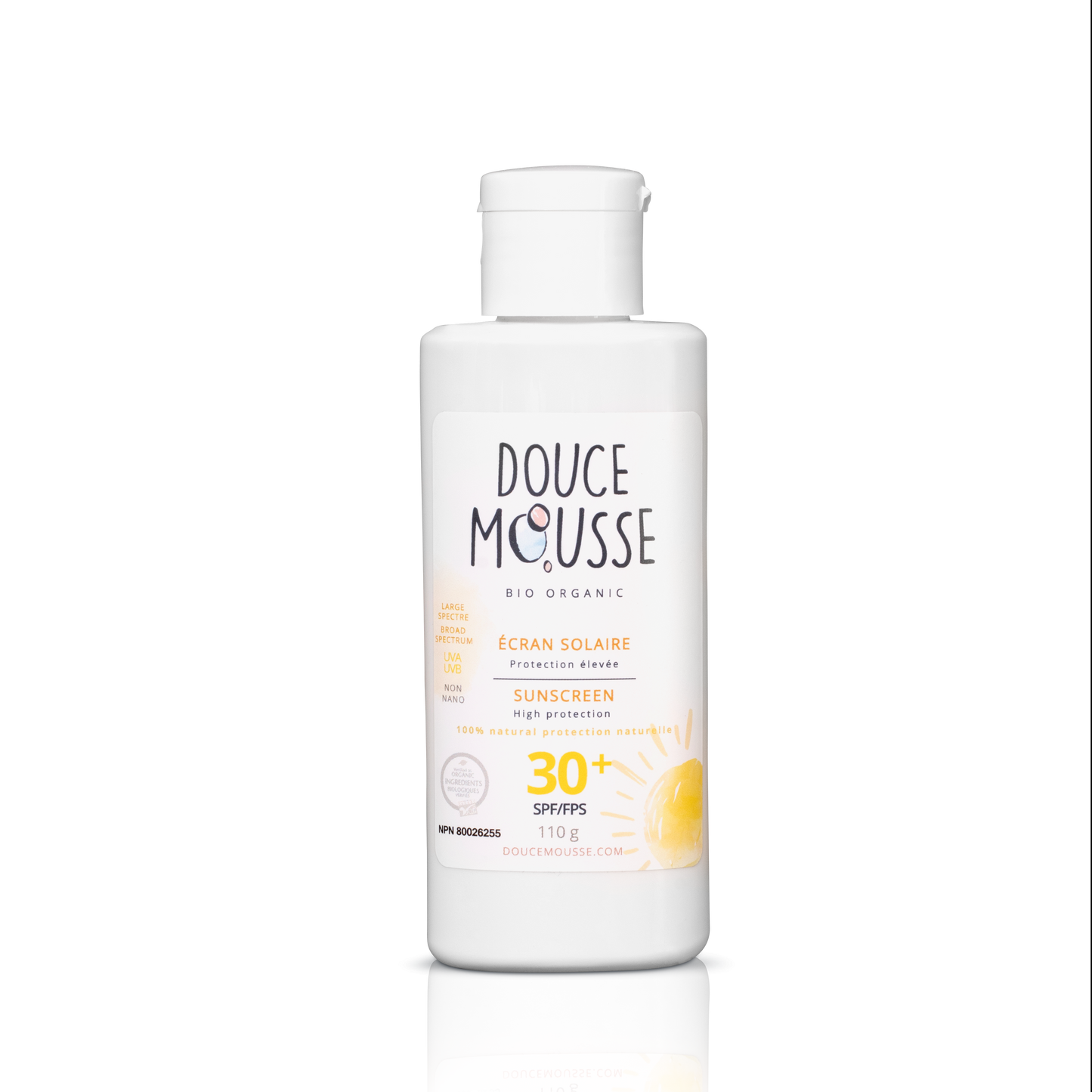 Écran solaire Douce Mousse 100% naturel 110gr